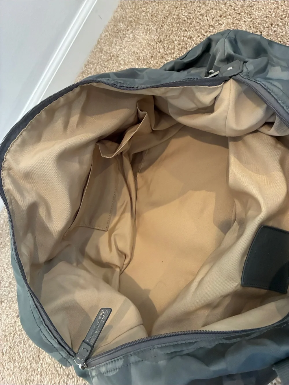 Coach Charcoal Signature Nylon Duffel Bag